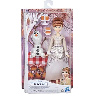 Disney Frozen 2 Anna og Olafs efterår Picnic Olaf Doll Anna Doll med kjole og modedukke tilbehør Legetøj til børn 3 år og op hvidt