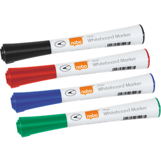 Whiteboardmarker Glide Nobo Fine 4 farver 1902077 (Udsalg få stk)