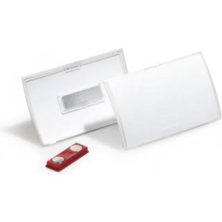 Durable navneskilt med magnet og indstik 40x75mm