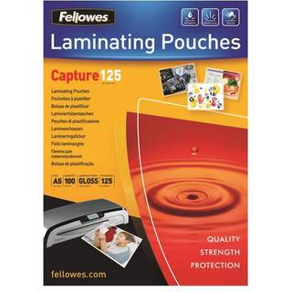 Fellowes Lamineringslommer A5 125 mic. 100/pk, Blank 5307302