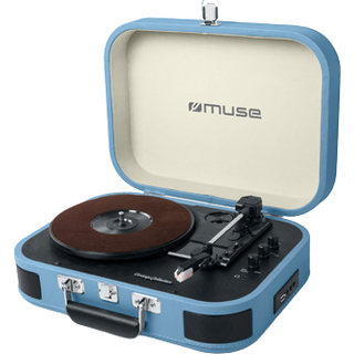 Muse MT-201 BTG Turntable Stereo system BT USB vintage - Pladespiller Grå