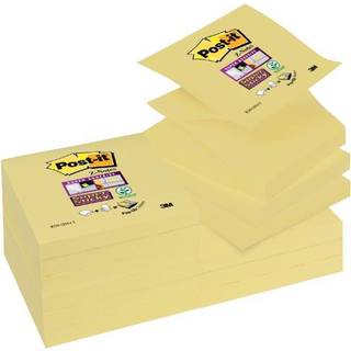 3M Post-it Z-Notes 76 x 76 mm, Super Sticky gul - 12 pack