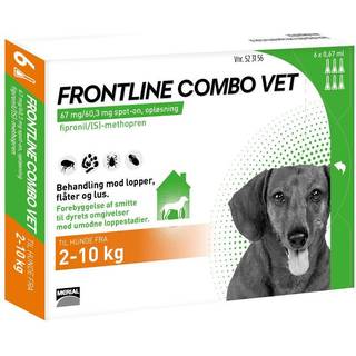 Frontline Combo Vet. hund 2-10 100 + 90 mg/ml 4,02 ml Spot-on, opløsning + FRI FRAGT