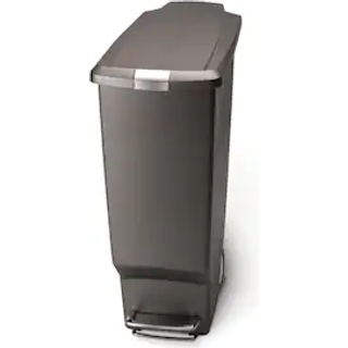 Skraldespand med pedal, 40 L, plastik, Grå - simplehuman