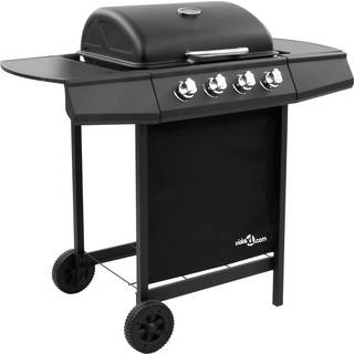 gasgrill 4 brændere sort