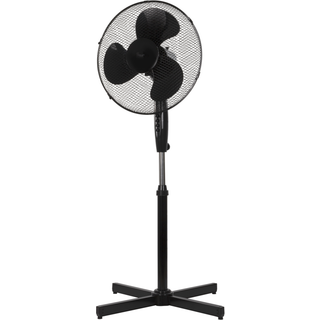 Nordic Home Culture Gulv ventilator, 41cm, 3 hastigheder, 50W, Sort