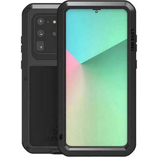 Samsung Galaxy S20 Ultra - LOVE MEI hard cover med hærdet skærmbeskytter - Sort