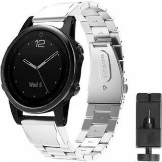 Rustfrit stål armbånd Garmin Fenix 5S - sølv