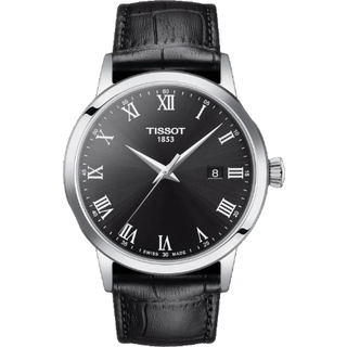 Tissot T129.410.16.053.00 T-Classic Sort/Læder Ø42 mm