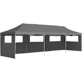 foldbart pop op-festtelt med 5 sidevægge 3 x 9 m hvid