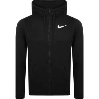 Nike Dry Dri-FIT-fitnesshættetrøje med fuld lynlås til mænd - sort - L
