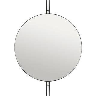 GUBI IOI Vægspejl Rundt Sort/Messing Ø80 cm