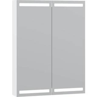 Scanbad Luna Level Spejlskab 80x60 cm m/2 låger - sort mat