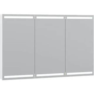 Scanbad Luna Level Spejlskab 80x120 cm m/3 låger - sort mat
