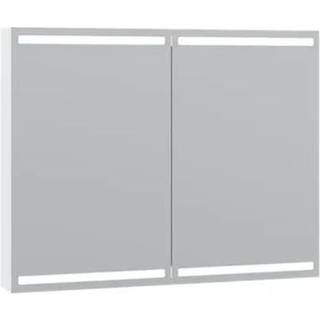 Scanbad Luna Level Spejlskab 80x100 cm m/2 låger - hvid mat folie