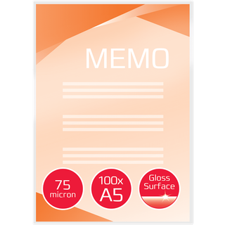 GBC lamineringslomme A5 75mic