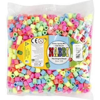 Nabbi Jumbo Rørperler | 1000 stk. | Standardfarver