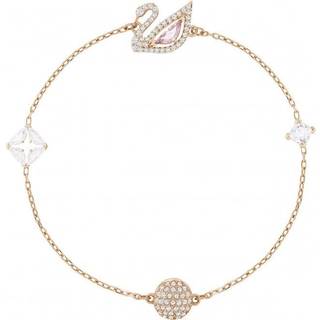 Dazzling Swan Armband, Magnetischer Verschluss, Schwan, Rosa, Roségold-Legierungsschicht