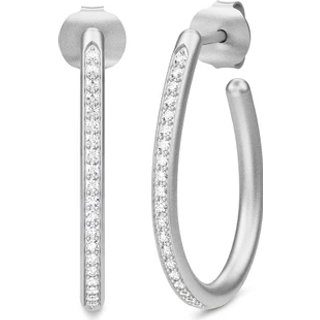 Infinity Pear Hoops Clear