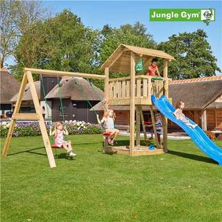 Jungle Gym House legetårn komplet inkl. swing module xtra og rutschebane - 804-312NSX