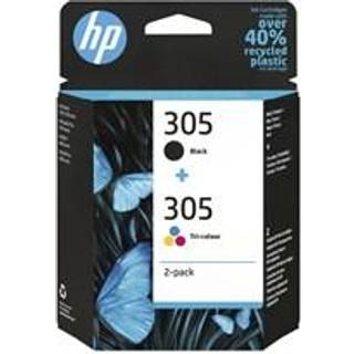 2-Pak sort og farvet patron - HP nr.305 -120+100 sider