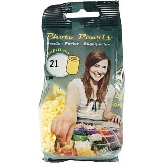 PhotoPearls Lys Gul 5x5 mm - 1100 stk. Kreative Perler