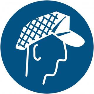 Hårnet påbudt - Plast - Ø 210 mm