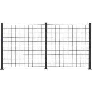 2 fag espalie sort 100x100 cm inkl. 3 alu stolper 108 cm - 116-091