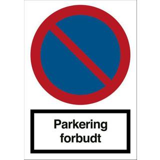 Parkering forbudt - Selvklæbende vinyl - 297 x 210 mm
