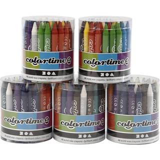 Colortime Farvekridt - 5 sæt med 48 farver