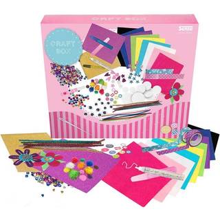 Hobbyboks med kreative materialer
