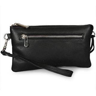 Klassisk lille taske/ clutch i blødt læder / 6115 - Black (Nero) - Onesize