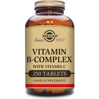 SOLGAR VITAMIN B-COMPLEX + C Kosttilskud 250 stk + FRI FRAGT