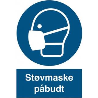 Støvmaske påbudt skilt