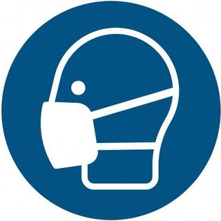 Støvmaske påbudt - Plast - Ø 100 mm
