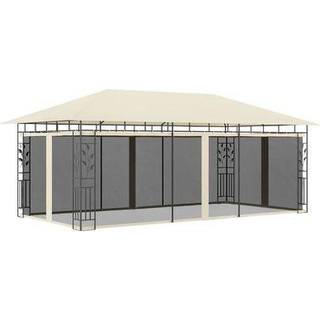 pavillon med myggenet 6x3x,2,73 m antracitgrå