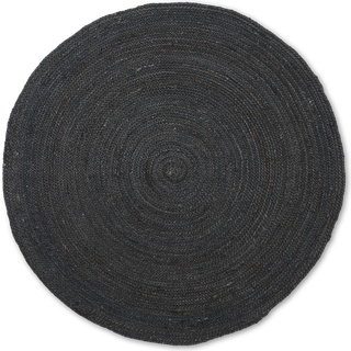 Ferm Living Eternal Round Jute Rug Black - L