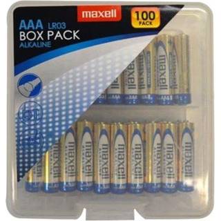 Maxell batteri AAA LR03 box pack alkaline 100 stk.