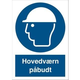 Hovedværn påbudt påbudsskilt