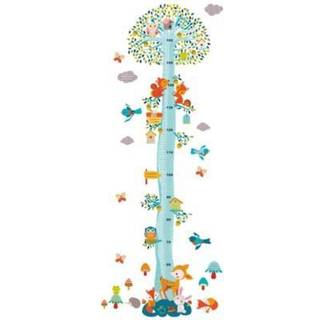 Djeco wallsticker højdemåler m. skovens dyr