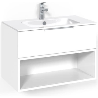 Macro Design Vaskeskab Crown Open Box med Håndvask i Glas