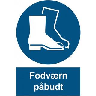 Fodværn påbudt - påbudsskilt