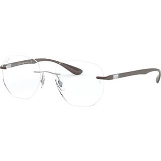 Ray - Ban Unisex RX8766 1131 Optiske stel Titanium Brun Transparent Geometrisk Normal