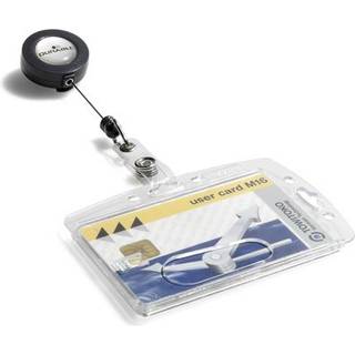 DURABLE ID-kortholder ENCLOSED med yoyo til 1 kort transparent 10 stk.