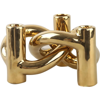 Lykke Three lysestage, guld