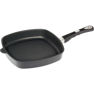 Firkantet grillpande, aluminium, 28 x 28 cm, induktion - AMT Gastrogus
