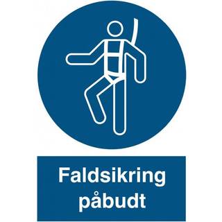 Faldsikring påbudt - Selvklæbende vinyl - 148 x 105 mm
