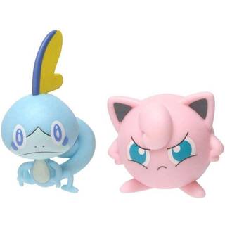 Pokémon kampfigur 2-pak: Jigglypuff og Sobble – 2-tommers figurer, officielt licenseret af Wicked Cool Toys