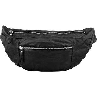 Depeche stor bumbag i blødt sort skind