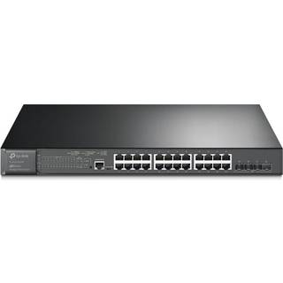 TP-Link JetStream TL-SG3428XMP netværksswitch Administreret L2+ Gigabit Ethernet (10/100/1000) Strøm over Ethernet (PoE) 1U Sort